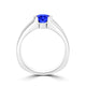 TMR121107 - Mia - Round Tanzanite and - Ring Solitaire