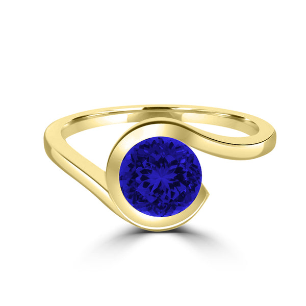 TMR121106 - Charlotte - Round Tanzanite Ring