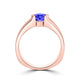 TMR121107 - Mia - Round Tanzanite and - Ring Solitaire