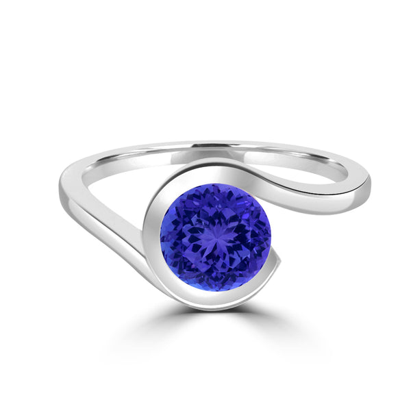 TMR121106 - Charlotte - Round Tanzanite Ring