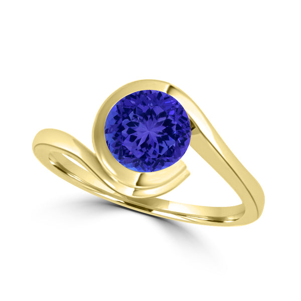 TMR121106 - Charlotte - Round Tanzanite Ring