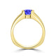 TMR121107 - Mia - Round Tanzanite and - Ring Solitaire