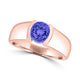 TMR121107 - Mia - Round Tanzanite and - Ring Solitaire