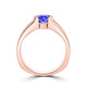 TMR121107 - Mia - Round Tanzanite and - Ring Solitaire