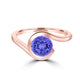 TMR121106 - Charlotte - Round Tanzanite Ring