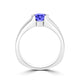 TMR121107 - Mia - Round Tanzanite and - Ring Solitaire