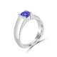 TMR121107 - Mia - Round Tanzanite and - Ring Solitaire