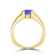 TMR121107 - Mia - Round Tanzanite and - Ring Solitaire