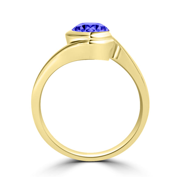 TMR121106 - Charlotte - Round Tanzanite Ring