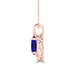 TMR121130 - Nora - Oval Tanzanite and Diamond Pendant