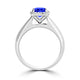 TMR121229 - Oaklyn - Cushion Tanzanite and Diamond Ring Halo