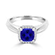 TMR121229 - Oaklyn - Cushion Tanzanite and Diamond Ring Halo