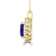 TMR121128 - Riley - Oval Tanzanite and Diamond Pendant Halo