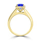 TMR121229 - Oaklyn - Cushion Tanzanite and Diamond Ring Halo