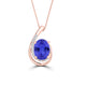 TMR121130 - Nora - Oval Tanzanite and Diamond Pendant
