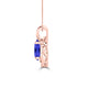 TMR121130 - Nora - Oval Tanzanite and Diamond Pendant