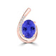 TMR121130 - Nora - Oval Tanzanite and Diamond Pendant