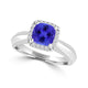 TMR121229 - Oaklyn - Cushion Tanzanite and Diamond Ring Halo