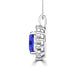 TMR121128 - Riley - Oval Tanzanite and Diamond Pendant Halo