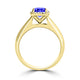 TMR121229 - Oaklyn - Cushion Tanzanite and Diamond Ring Halo