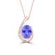 TMR121130 - Nora - Oval Tanzanite and Diamond Pendant