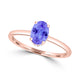 TMR121200 - Madeline - Oval Tanzanite and Diamond Ring