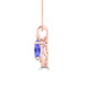 TMR121130 - Nora - Oval Tanzanite and Diamond Pendant