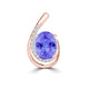 TMR121130 - Nora - Oval Tanzanite and Diamond Pendant