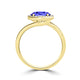 TMR121197 - Kaylee - Oval Tanzanite and Diamond Ring East- West, Halo