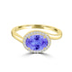 TMR121197 - Kaylee - Oval Tanzanite and Diamond Ring East- West, Halo