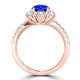 TMR121157 - Genesis - Round Tanzanite and Diamond Ring Halo