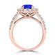 TMR121163 - Kinsley - Round Tanzanite and Diamond Ring Halo