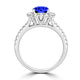 TMR121162 - Willow - Round Tanzanite and Diamond Ring Halo