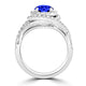 TMR121159 - Kennedy - Round Tanzanite and Diamond Ring Double Halo