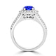 TMR121190 - Alexa - Round Tanzanite and Diamond Ring Halo