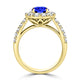 TMR121163 - Kinsley - Round Tanzanite and Diamond Ring Halo