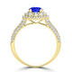 TMR121168 - Ariana - Round Tanzanite and Diamond Ring Double Halo