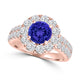 TMR121163 - Kinsley - Round Tanzanite and Diamond Ring Halo