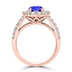 TMR121163 - Kinsley - Round Tanzanite and Diamond Ring Halo