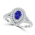 TMR121201 - Meghan - PEAR Tanzanite and Diamond Ring Double Halo