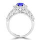 TMR121171 - Alice - Round Tanzanite and Diamond Ring Halo