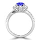 TMR121157 - Genesis - Round Tanzanite and Diamond Ring Halo