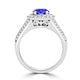 TMR121190 - Alexa - Round Tanzanite and Diamond Ring Halo