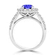 TMR121163 - Kinsley - Round Tanzanite and Diamond Ring Halo