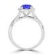 TMR121172 - Madelyn - Round Tanzanite and Diamond Ring Halo