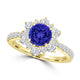 TMR121157 - Genesis - Round Tanzanite and Diamond Ring Halo