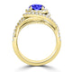 TMR121159 - Kennedy - Round Tanzanite and Diamond Ring Double Halo