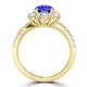 TMR121157 - Genesis - Round Tanzanite and Diamond Ring Halo