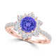 TMR121157 - Genesis - Round Tanzanite and Diamond Ring Halo