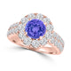 TMR121163 - Kinsley - Round Tanzanite and Diamond Ring Halo